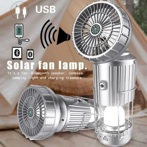 Solar Light Lantern Powered Light & Fan